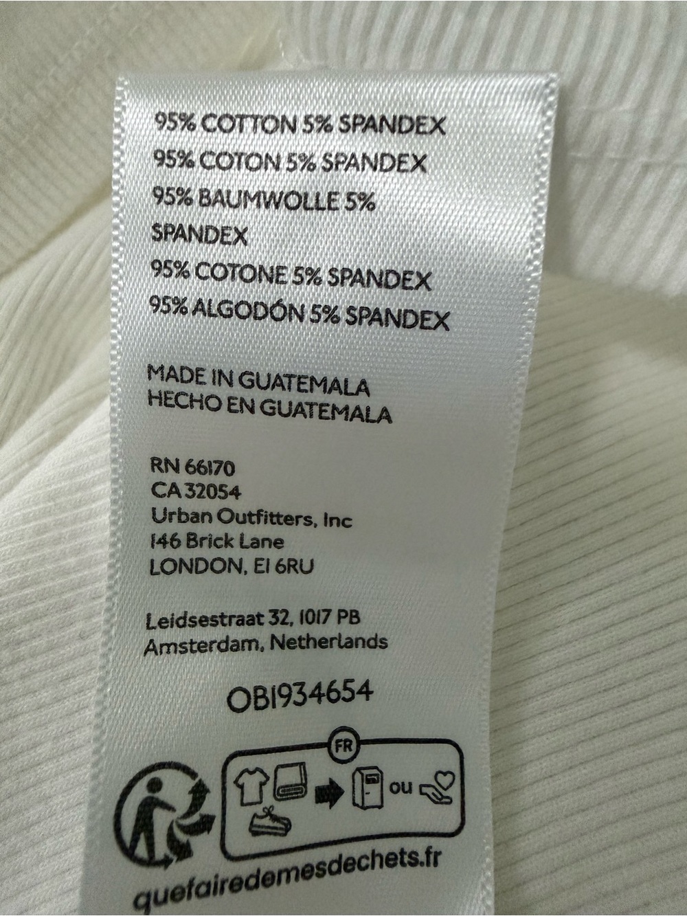 We The Free White Boatneck 3/4 Sleeve Ribbed Top - Picture 9 of 10